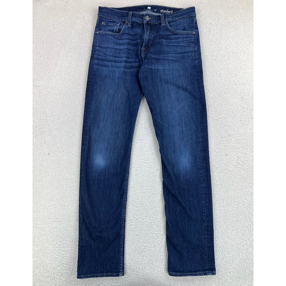 7 For All Mankind Standard Jeans Mens 32x34 Blue Straight Stretch Dark Wash